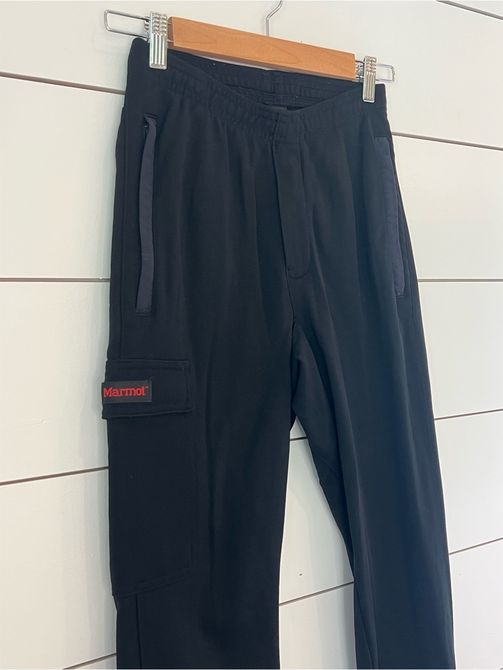 Marmot‎ Black Cargo Utility Pants with  Red Logo gorpcore outdoor active